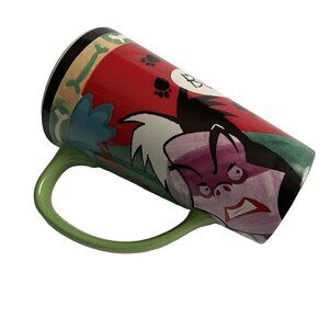 Disney Store Abstract 101 Dalmatians Cruella De Vil Coffee Mug Ceramic Tall 20oz